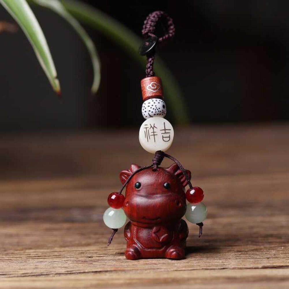 Мини резьба по дереву резьба по дереву брелок с изображением двенадцати знаков зодиака офисные аксессуары для стола