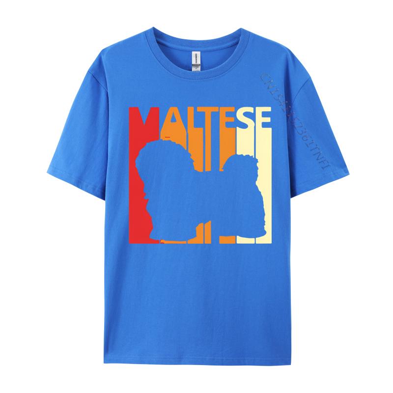 Fashionable Maltese Vintage Cute Maltese Mom dad A T Shirt For Unisex Funny Cotton T Shirts Youthful Teeshirt