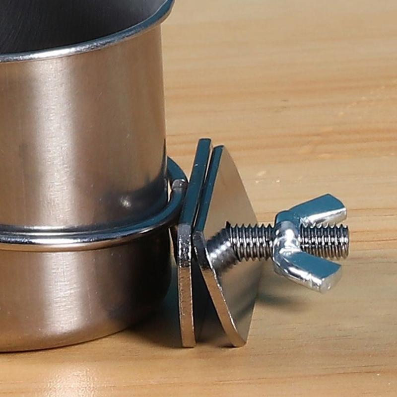 Подвесная миска-клетка для домашних птиц, не переворачивающаяся, из нержавеющей стали, для кормления, еды, питья, кормушка, миска с зажимом, поилка для воды, чашка для клетки