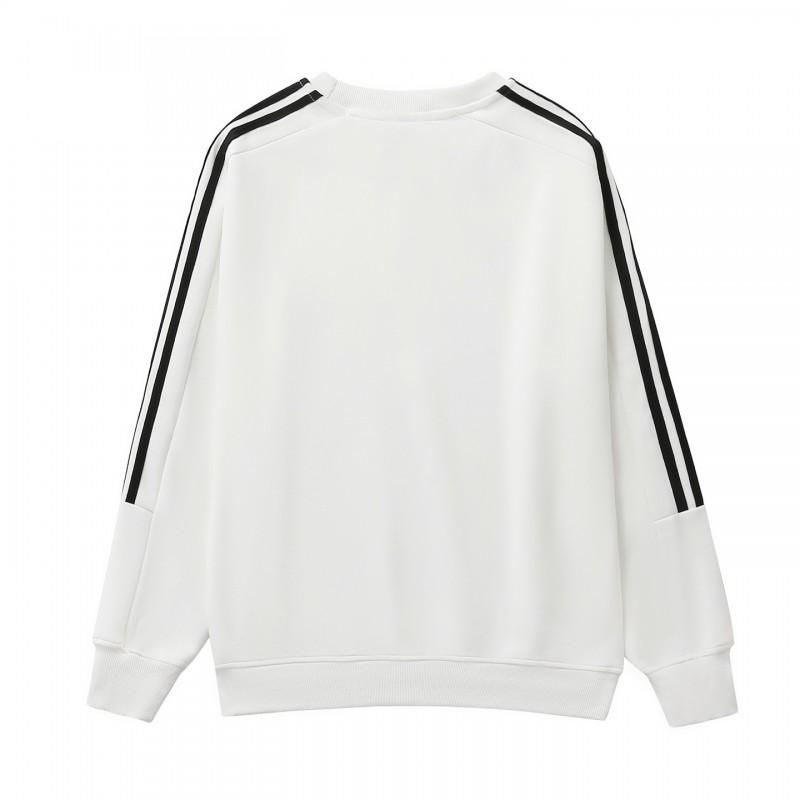 A Home Original Vintage Chest Embroidered 3 Stripes Sweatshirt Men Women Couple