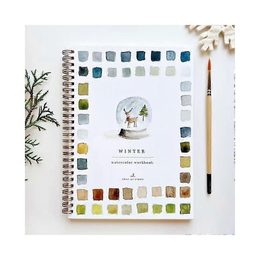 (Seaside)Watercolor Workbook Flower Watercolor Work Books Simple Painting Projects for Beginners to Calm