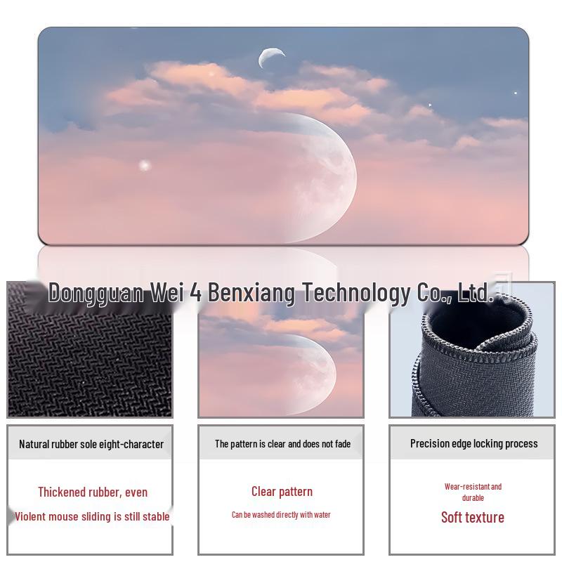 Очень большой коврик для стола с милым дизайном для девочки - Нескользящий коврик для мыши в стиле пейзажа
