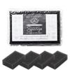 Sunsun Sponge 4-piece set kitchen dishwashing bath microwave area various uses amazing water drainage lathering durable long-lasting supplies black.