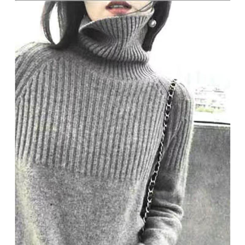 Водолазка Женский Пуловер Топы Осень Зима Харадзюку Корейский Вязаный Джемпер Пулль Фам Зима Свитер