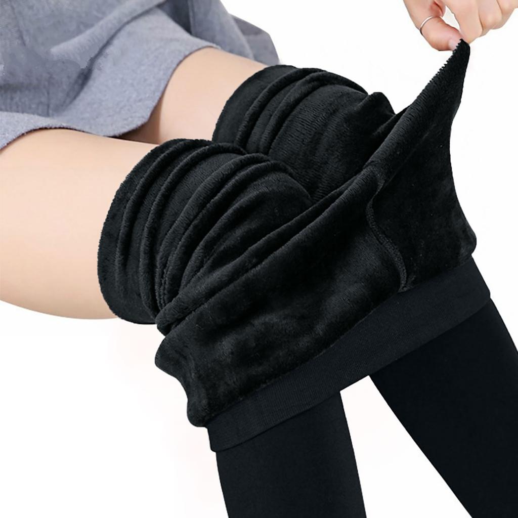 Женские брюки больших размеров с высокой талией и утепленные флисовые леггинсы