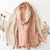 Spain Fashion Patchwork Polka Floral Viscose Shawl Scarf Lady High Quality Wrap Pashmina Stole Bufanda Muslim Hijab 180*90Cm
