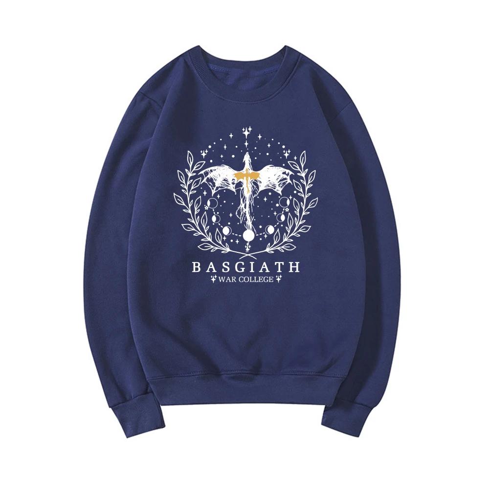 Толстовка Fourth Wing Basgiath War College Толстовка женская с круглым вырезом Толстовки Fantasy Reader Shirt Bookish Gift Pullovers