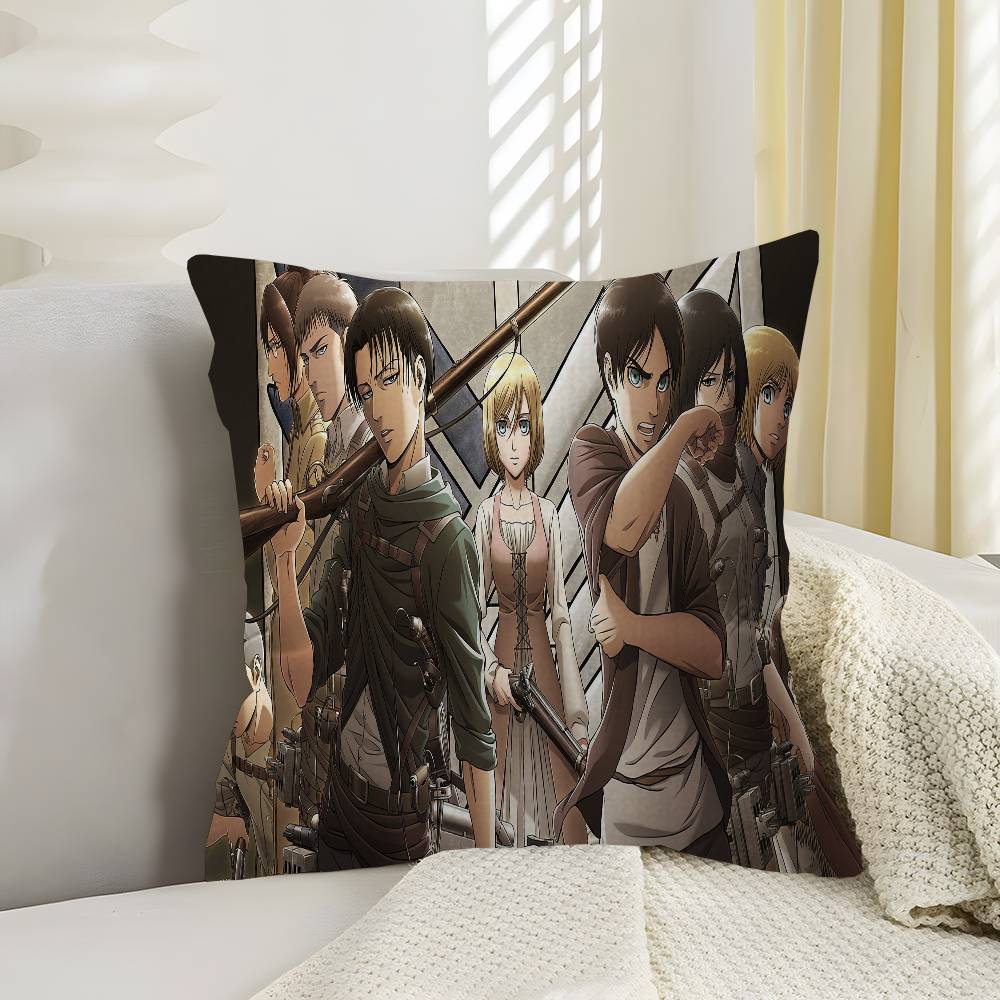 Classic Anime A-Attack On T-Titan Cushion Cover Inches Farmhouse Decor Home Throw Pillow Covers For Couch Decorations