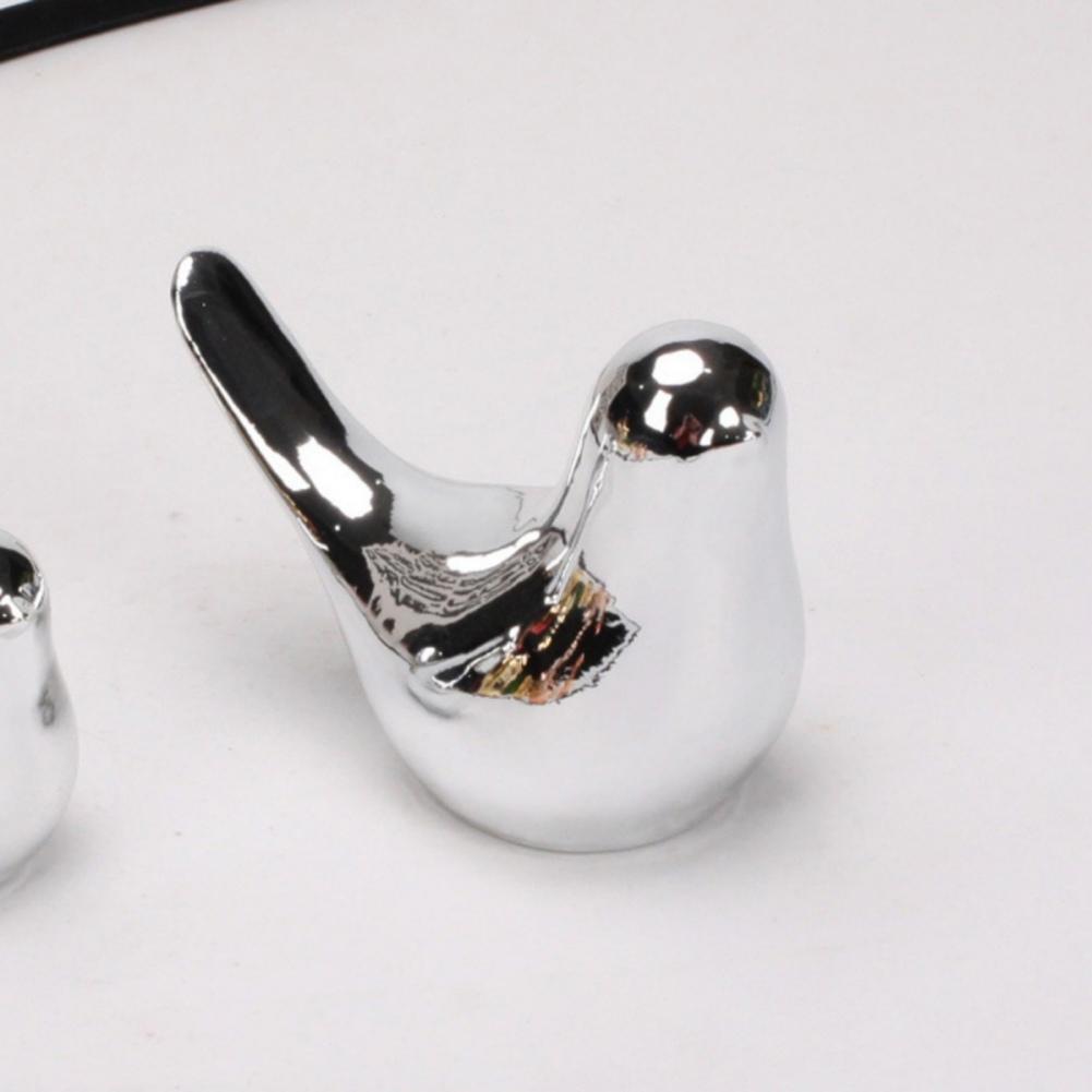 2 шт. Керамические украшения в виде птиц золотого/серебряного цвета, благословляющие украшения в виде птиц