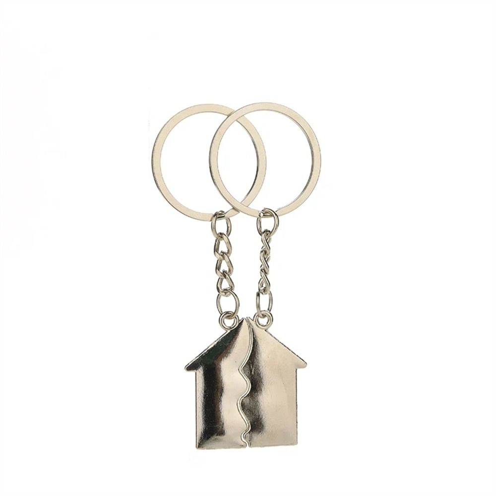 Stainless Steel Lovers Keyring Our First Home House Keyring Fashion Couple Keychain Lovely Gift