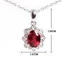 Natural Filled Ruby Jewelry Set July Birthstone 925 Silver Ring Earrings Necklace for Women Wedding Banquet Gifts Rare Precious