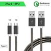 USB Type C Cable - Unspecified - 1M - Black Metal - Compatible with Several Smartphones