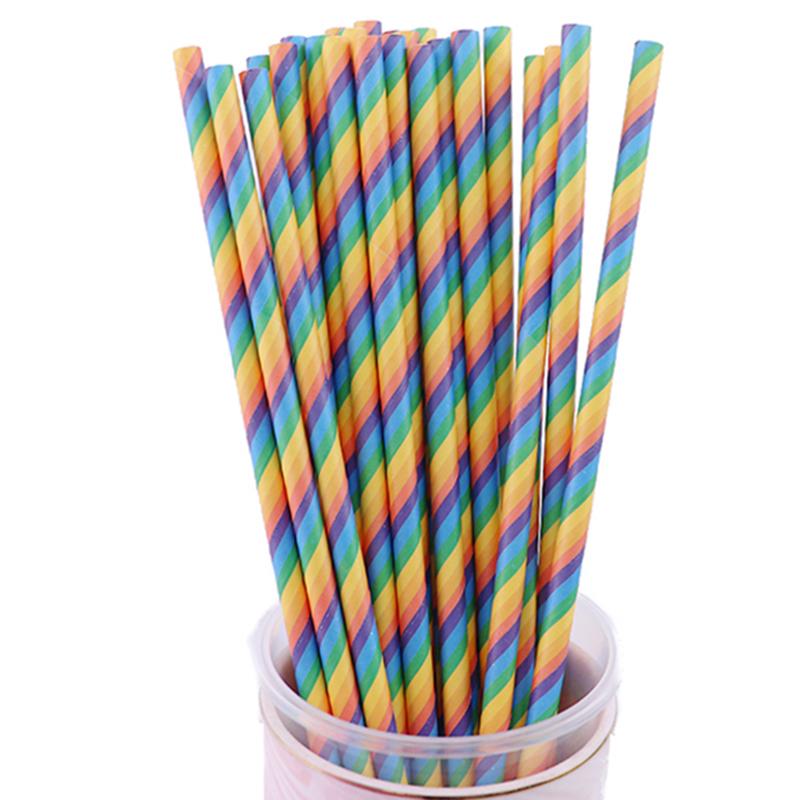 25 шт. фольги золото/серебро радуга одноразовые питьевые цветные бумажные трубочки рождественский свадьба день рождения украшения вечеринка мероприятия принадлежности