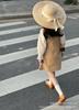Children's straw grass sunshade dome hat travel photo handwoven sun hat sun protection straw hat female treasure