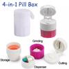 4 Layer Pill Box Cutter Medicine Crusher Grinder Splitter Tablet Cutter Divider Storage Case Pill Box Cutting Tablets