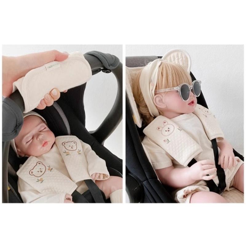 Подушечки на ремни безопасности с животным принтом, подушка на ремень безопасности, автомобильные аксессуары, накладка на плечевой ремень