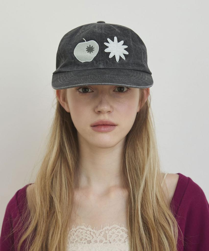 NEWYORKWORKS Apple Patch Logo Camp Cap_Black