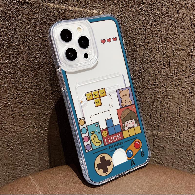 Силиконовый чехол-карман для карт для Xiaomi Redmi Note 12 13 Pro Oppo A38 A58 A78 Vivo Y21 Y22 Samsung A54 A24 Чехол Прозрачный бампер для телефона