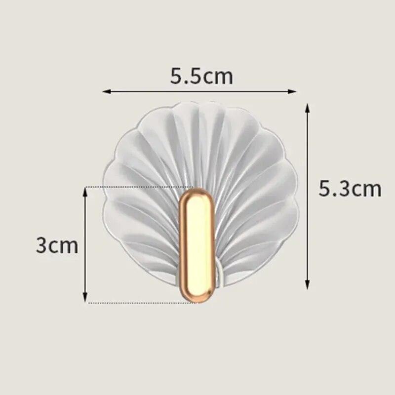 2 шт. настенный крючок в форме ракушки, многофункциональные крючки для кухни, ванной комнаты, свободные крючки, вешалка для пальто, украшение для дома, стильные крючки в виде пасты