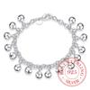 925 Sterling Silver Bracelet Korean Cute Jingle Bells Charm Bracelets & Bangles Chains for Men and Women Fine Jewelry Party Gift