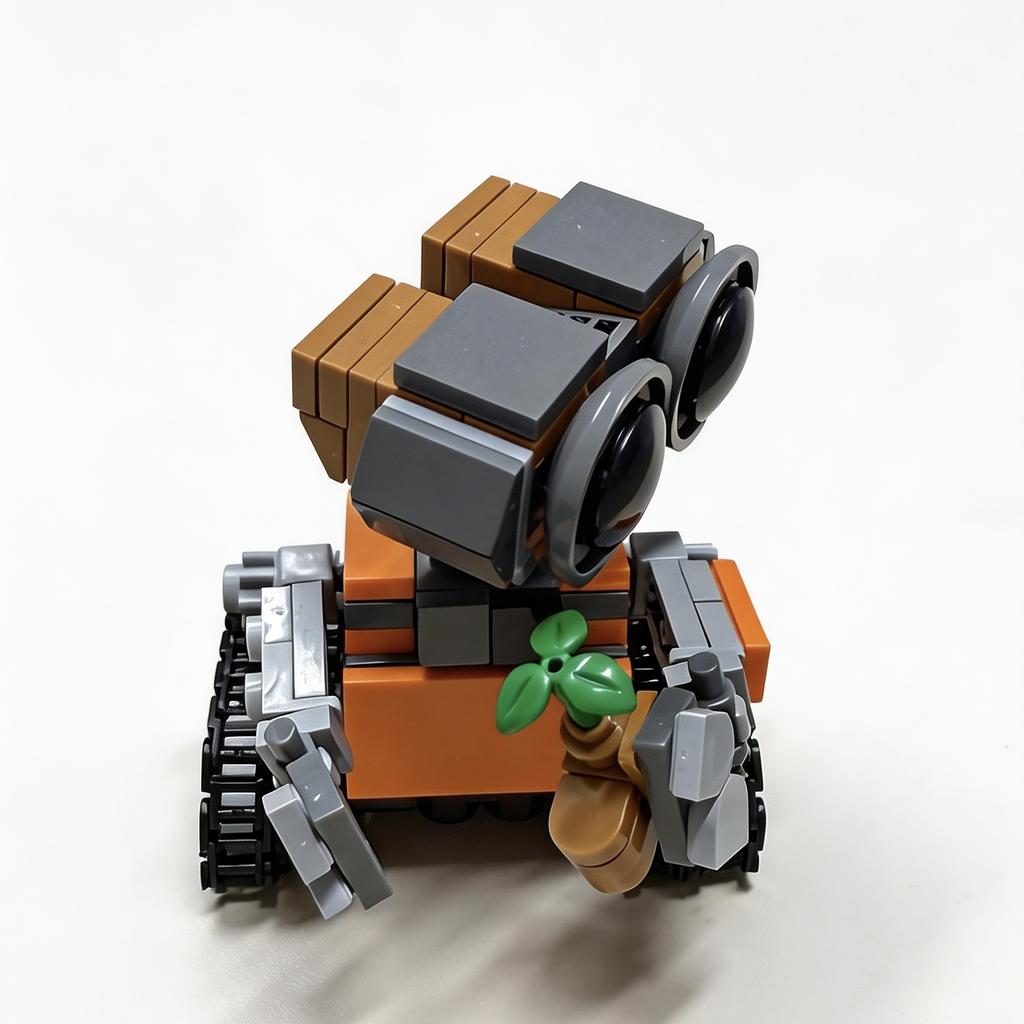 Мини-робот Moc Строительные блоки Игрушки 217 деталей Гусеничный бот Модель Классические блоки из фильмов Куклы Подарки для детей и взрослых