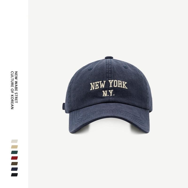 New Women Men Baseball Cap Embroidered Letter Cap NY Hat Unisex Pointed Bone Summer Sunscreen