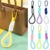 Hanging Fluorescent Color Trousers Accessories Braided Strips Lanyard Phone Strap Mesh Landyard
