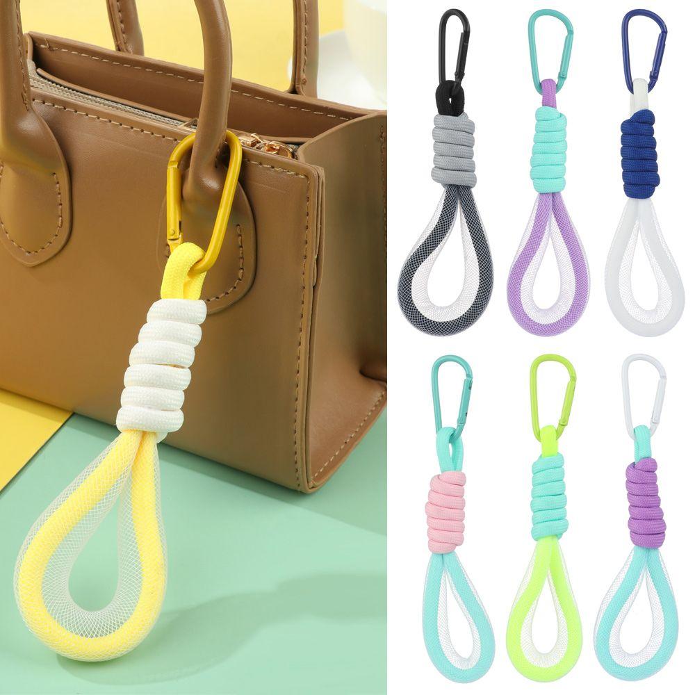 Color Keycord Hanging Trousers Accessories Braided Strips Mesh Landyard Lanyard Phone Strap