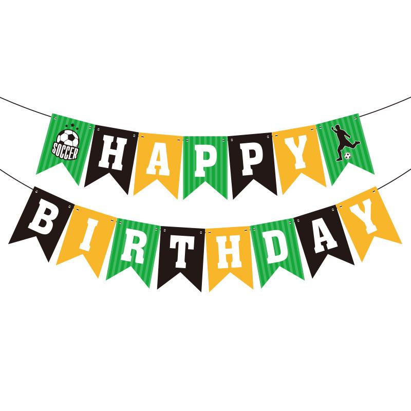 Баннер для вечеринки в спортивной тематике Футбол Баскетбол Подвесная бумажная гирлянда Детская вечеринка на день рождения для мальчиков Украшение Сувениры Принадлежности