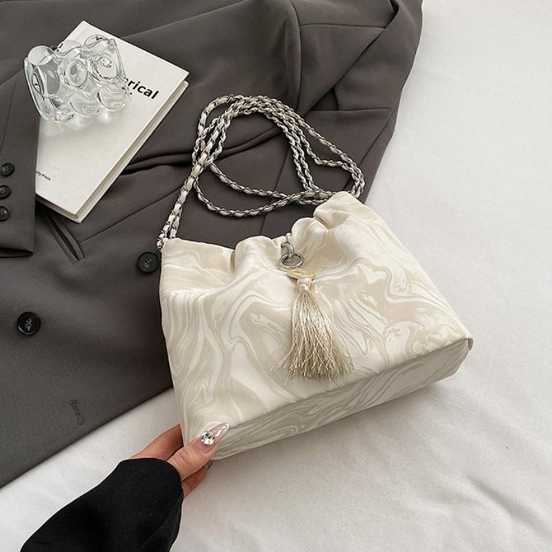 Модная сумка-ведро на шнурке, китайская сотня сумок, женская сумка через плечо с цепочкой, подвеска, украшение из искусственной кожи