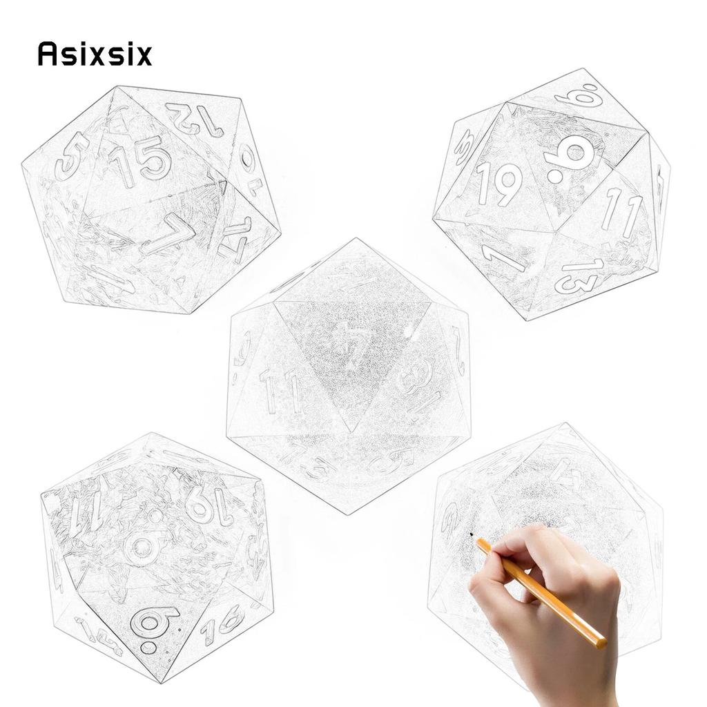 20-гранные многогранные кубики из смолы D20, многосторонние кубики из смолы для ролевых игр, ролевых игр, баров, пабов, клубов, вечеринок, настольная игра