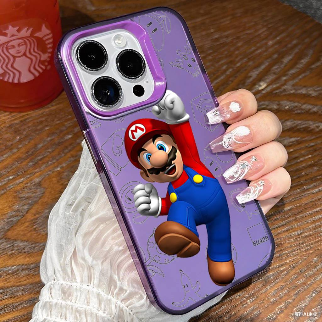 M-Marios Phone Case IPhone 16 15 14 13 12 11 Pro Max X XR XSMAX 8 7 Plus Candy Matte Shockproof Back Cover