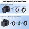 XE5 XF 27f2.8II Lens Hood with 39mm Adapter Ring for Fujifilm Fuji XF27mmF2.8 II XF23mmF2.8 R WR Metal Lens Shade Accessories