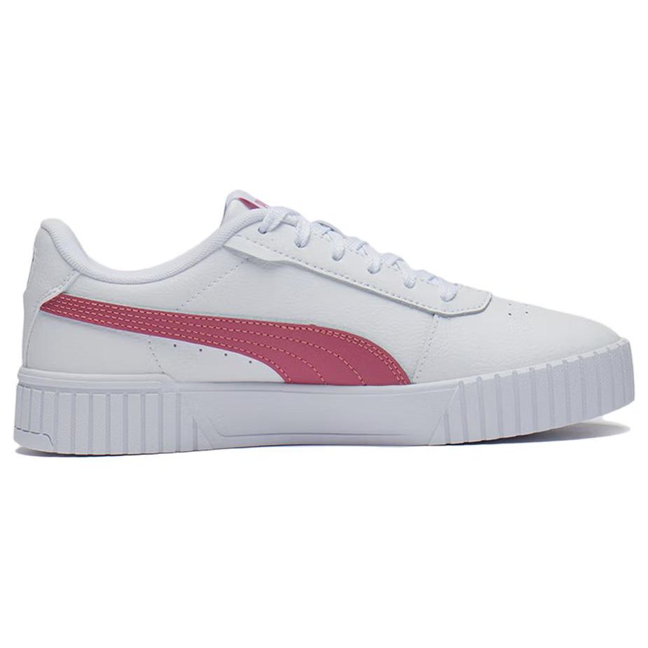 Puma Carina 2.0 White Dusty Orchid Women Sneakers Silver 385849-06