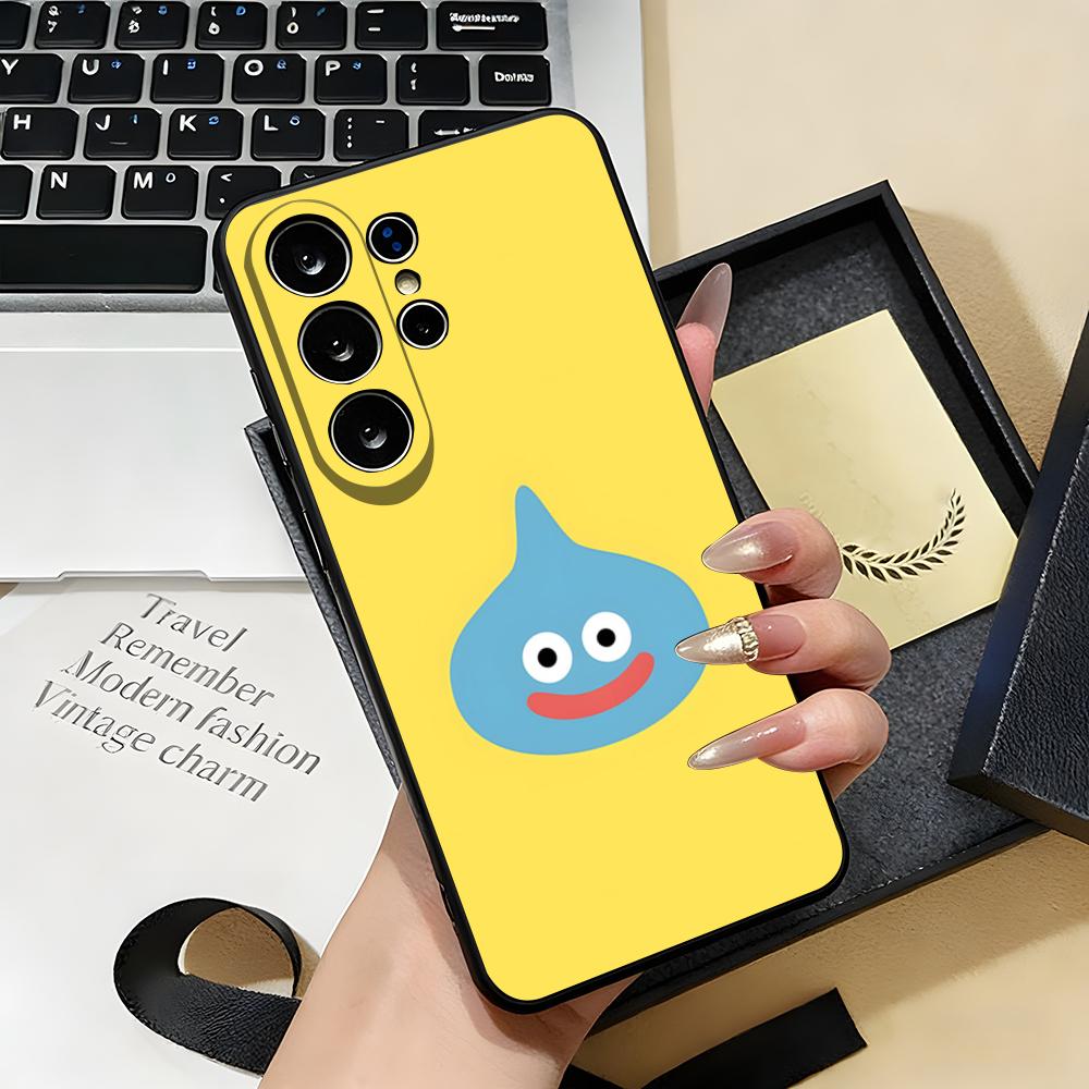D-dragon Q-Quest Слайм Чехол для телефона Samsung S26 S25 S24 FE S23 S22 S21 Plus S20 Ultra Note20Ultra Черный Мягкий чехол