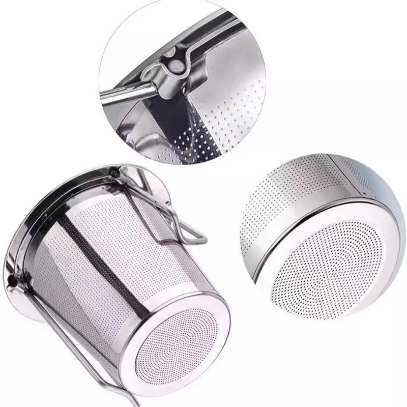 Многофункциональная ручка для заваривания чая, мелкоячеистый фильтр для кофе, ситечко из нержавеющей стали, чашка для заваривания чая, подвешивание, листовой фильтр для специй, 1 шт.