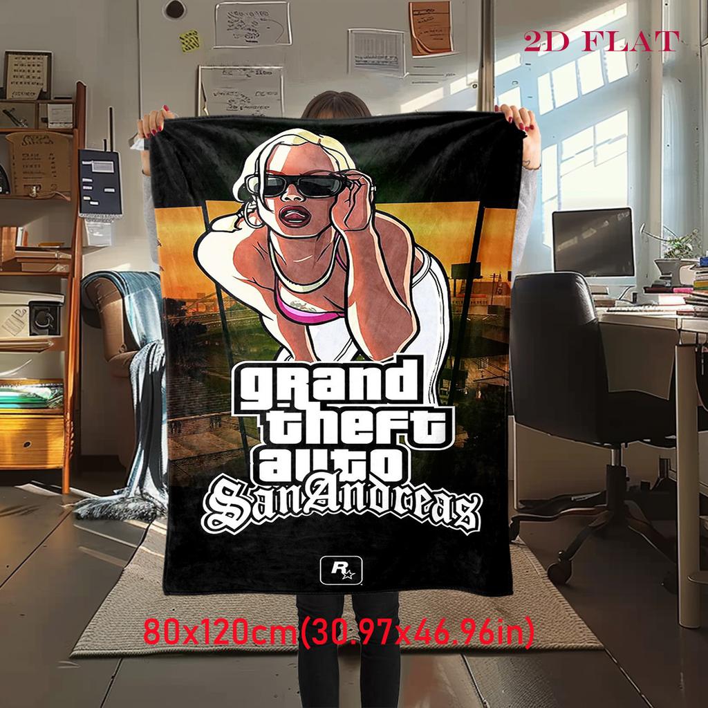 Grand Theft Auto: Urban Chaos blanket Soft and comfortable Camping trip bedroom Digital printing Nap Blanket