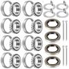 Set Of 2 Trailer Bearing Kit L68149 L44649 Boat Trailer Axle Wheel Hub Bearings Fits For 1-3/8" To 1-1/16" 3500 Lbs Trailer Axle, 171255TB/10-19