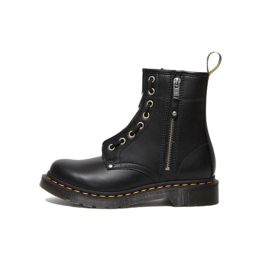 (WMNS) Доктор. Ботинки Dr. Martens 1460 на двойной молнии и шнуровке из кожи 'Черный' Женские 27629001