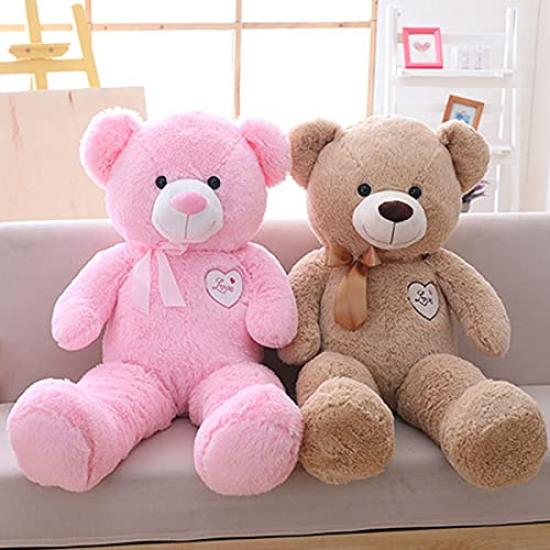 MIXUS Large Plush BearTeddy BearHuggable Plush PillowExtra Large Plush ToyGiftCelebrationStore DecorationChildren's GiftBirthday Gift (Light Brown,