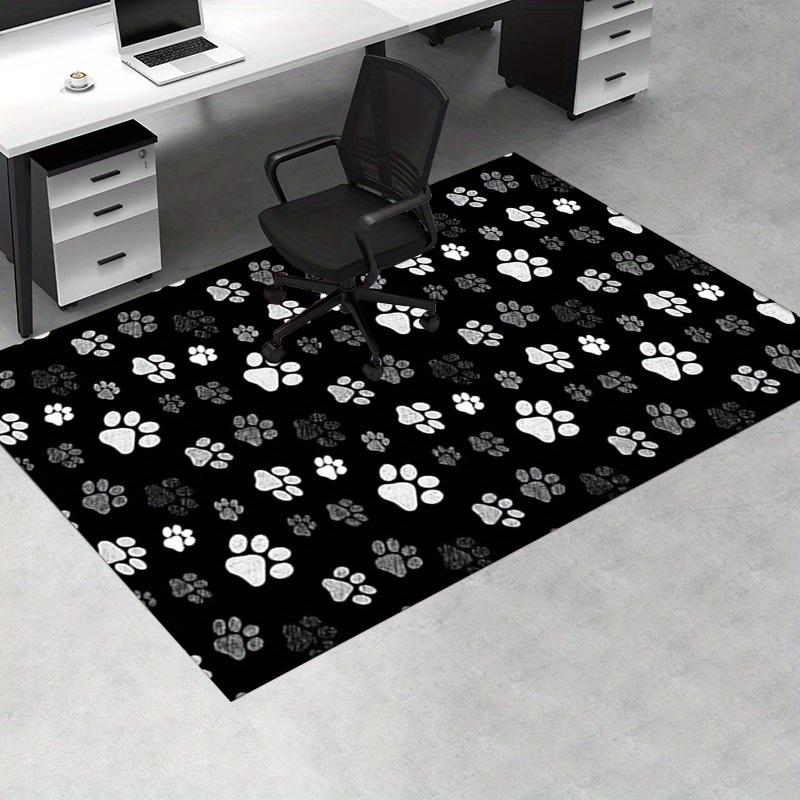 Office Carpet Dog Paw Prints Sofa Rug for Chairs, Underneath Protection Mat