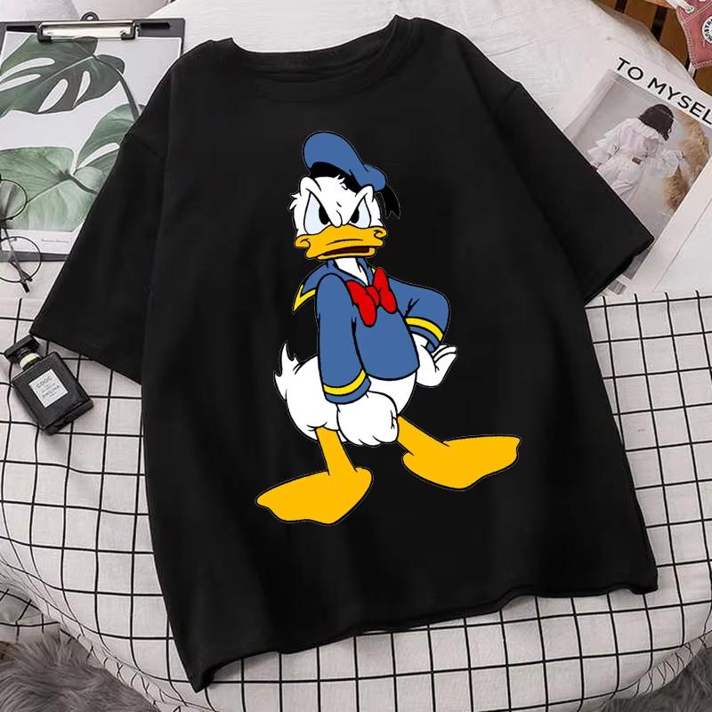 Худи с принтом Дональда Дака от Disney для ОсениЗимы 2026 100% Чистый Хлопок Теплый Свитшот Повседневный Свободный Худи Унисекс