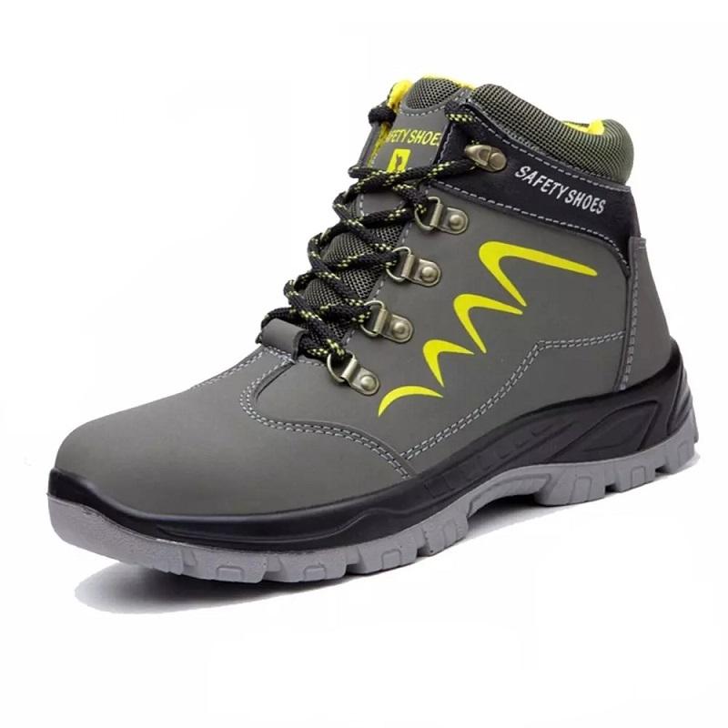 Мужские защитные ботинки Уличная обувь со стальным носком Водонепроницаемая рабочая обувь с защитой от проколов Короткие плюшевые мужские кроссовки Рабочие ботинки Зимние теплые меховые неразрушимые ботинки