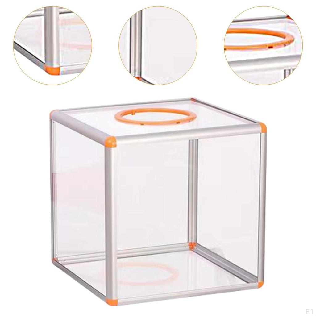 Acrylic Donation Box Clear Money Large Capacity Vote Ticket for Charity Contest Tip Bar