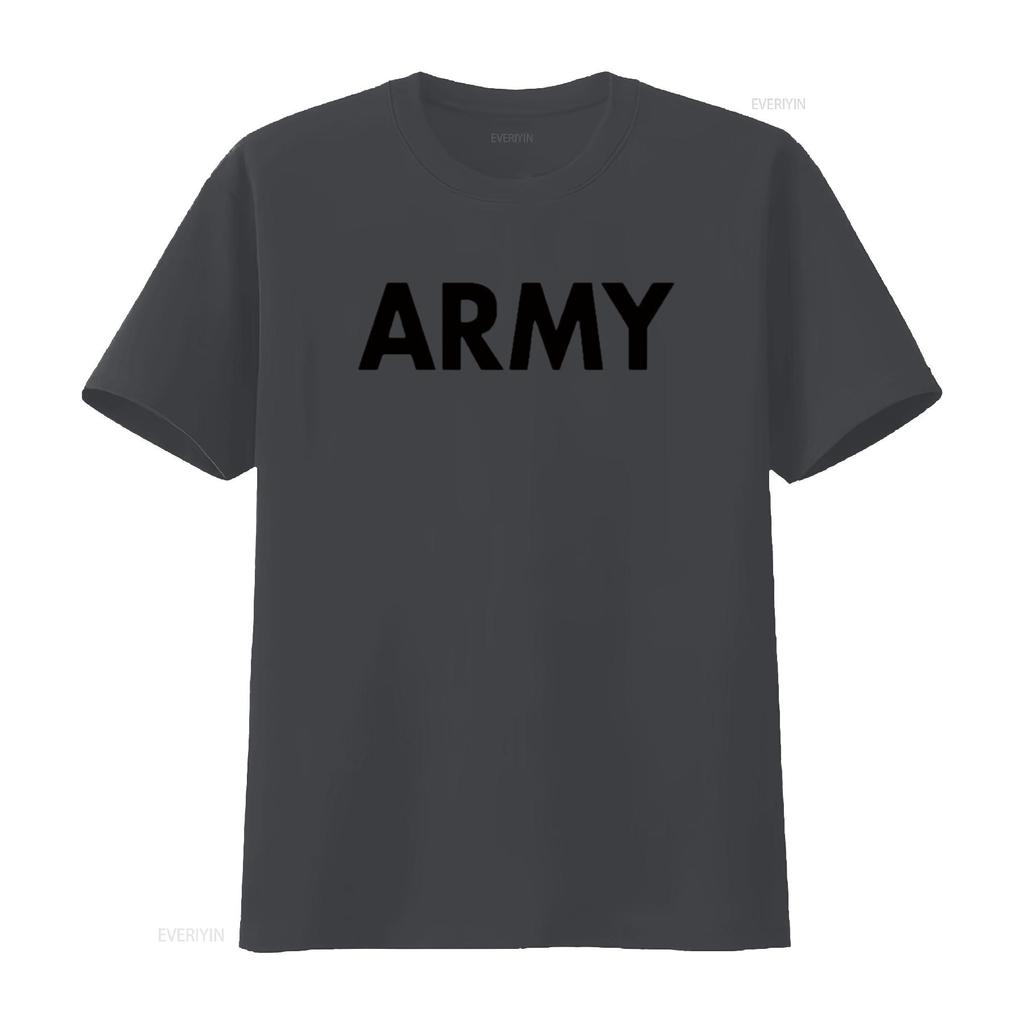 Army Men S T Shirt Military Training Pt Exercise Workout Gear Veterans Service Family Support Motivation White 4X Large