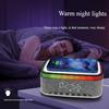 Горячие Продажи Цифровой Будильник RGB Динамик Круглый Прикроватный Ночник 15 Вт Беспроводная Зарядка 6 в 1 BT Беспроводные Динамики
