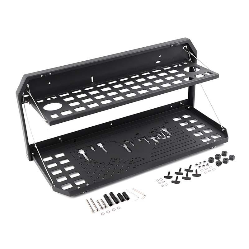 Car Rear Tailgate Foldable Storage Table Bracket Rack Shelf For Jeep Wrangler JK For Wrangler JL 2007-2023 Metal Car Accessories