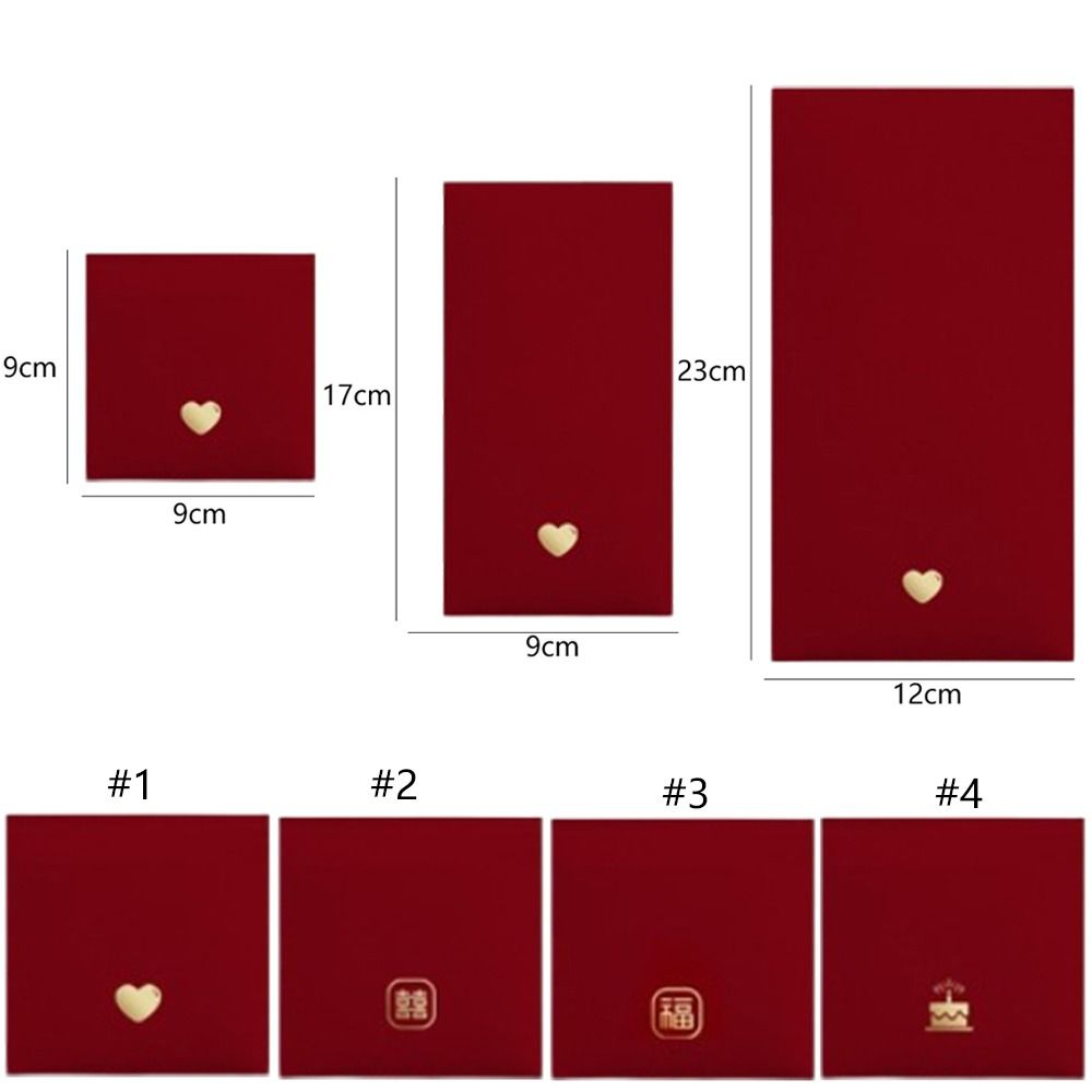 6pcs Festive Lucky Money Pocket Classical Money Bag Chinese Red Envelope  Birthday Wedding Gifts