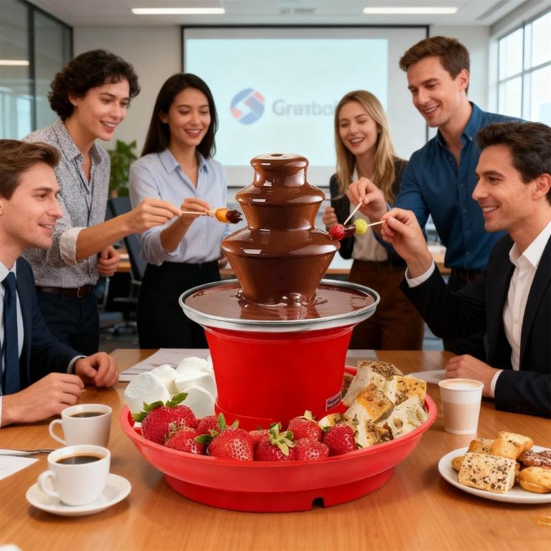 Multipurpose Chocolate Fountain Maker 3 Layer Electric Chocolate Fondue Fountain for Candy Melting And Cheese Dipping