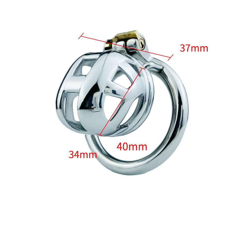 Мужской короткий замок CB, клетка для пениса, замок для пениса, замок целомудрия из нержавеющей стали, секс-игрушка, женское доминирование, БДСМ, рабское кольцо для члена, шаровые носилки